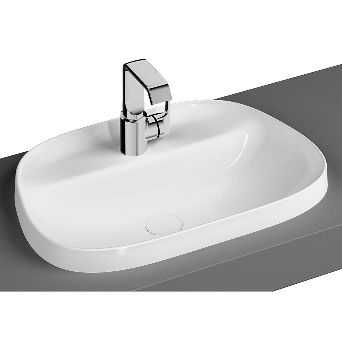 Frame Tezgahüstü Lavabo, Beyaz