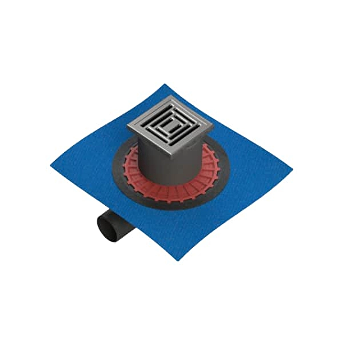 DK800 Kare-Yalıtımlı Style Duş Kanalı, Mat Krom