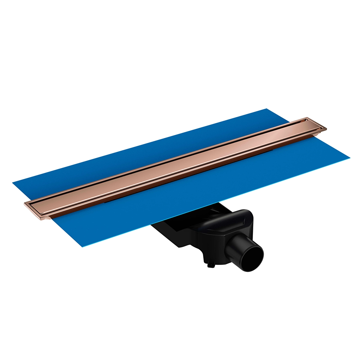 DK100 Eco-Flow Duş Kanalı, Mat Krom