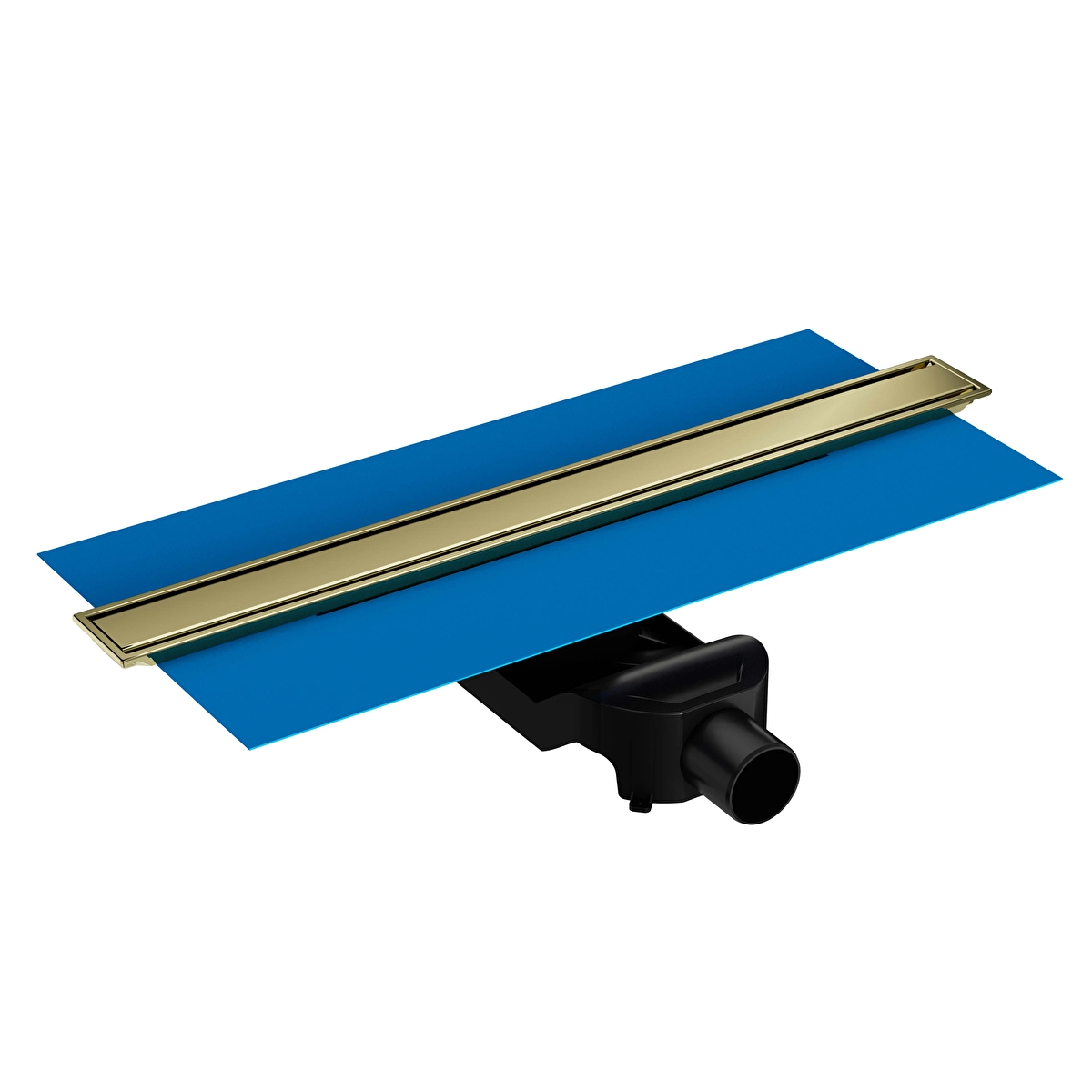 DK100 Eco-Flow Duş Kanalı, Mat Krom