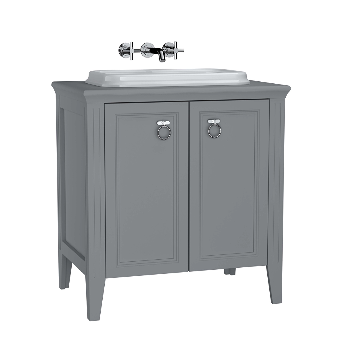 Valarte Lavabo Dolabı, Mat gri
