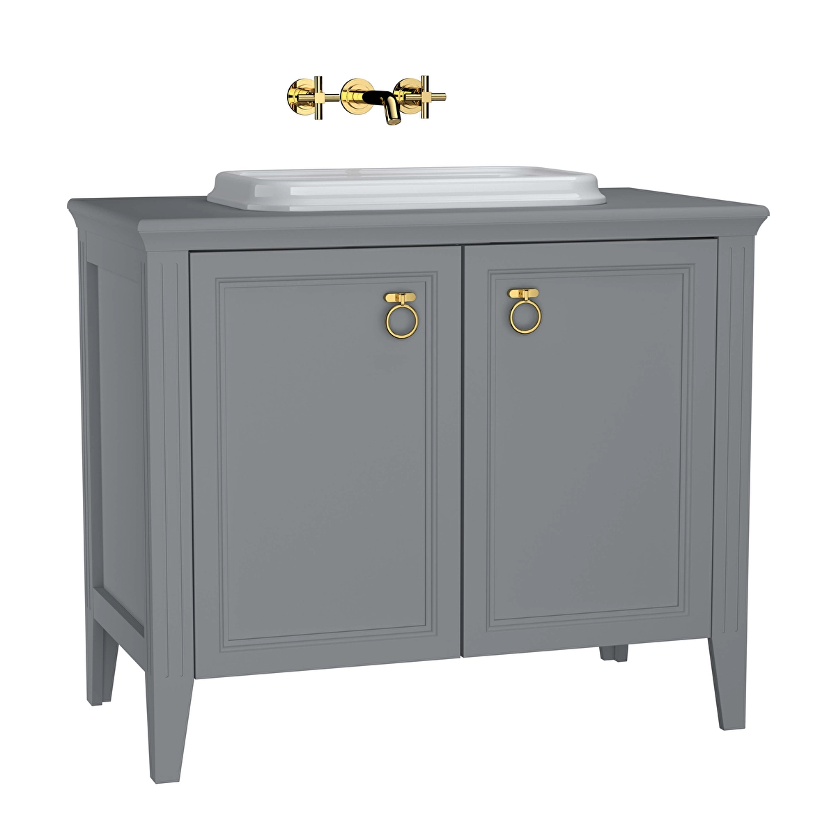 Valarte Lavabo Dolabı, Mat gri