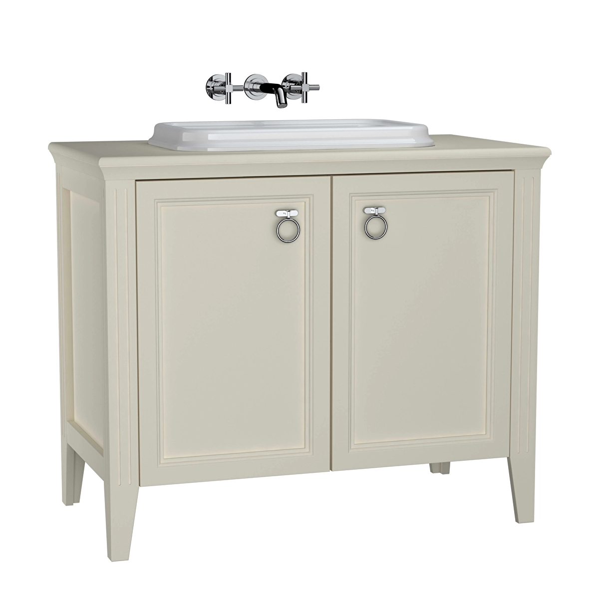 Valarte Lavabo Dolabı, Mat fildişi