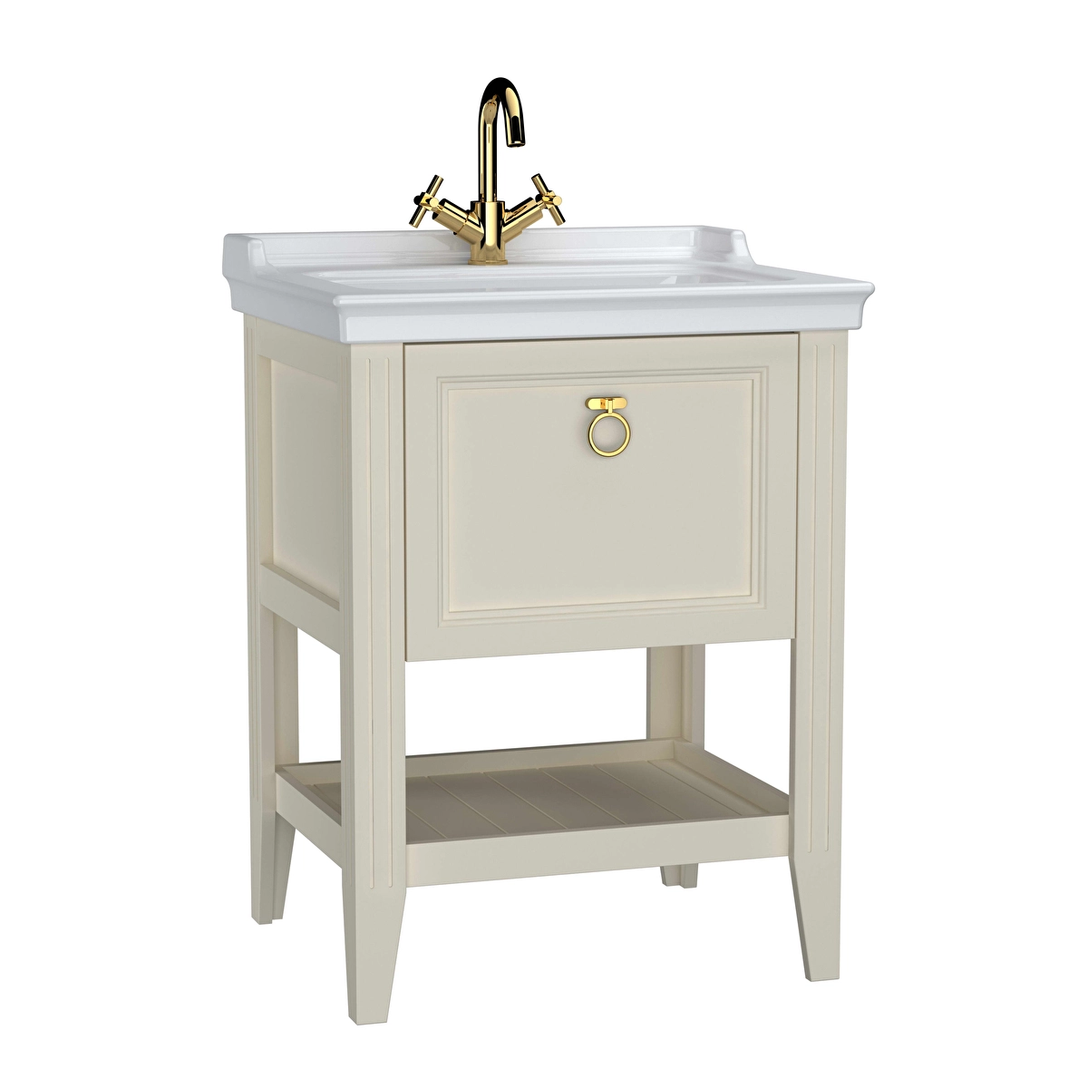 Valarte Lavabo Dolabı, Mat fildişi