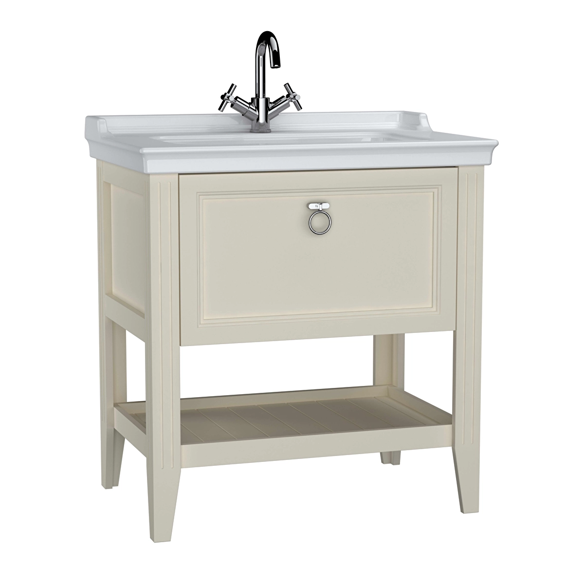 Valarte Lavabo Dolabı, Mat fildişi