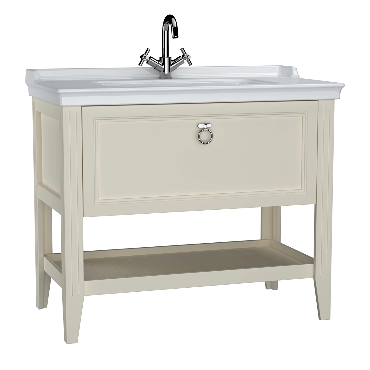 Valarte Lavabo Dolabı, Mat fildişi