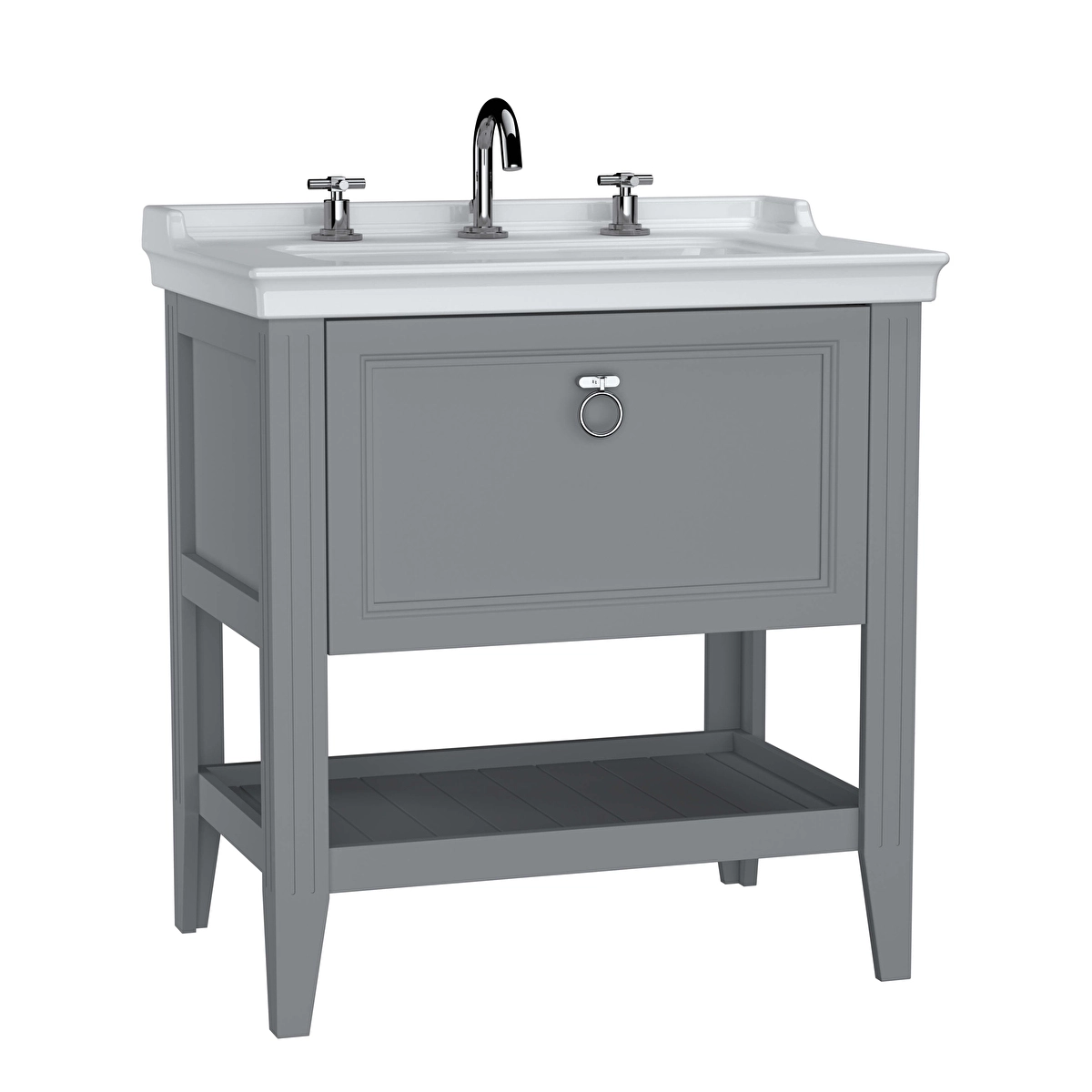 Valarte Lavabo Dolabı, Mat gri