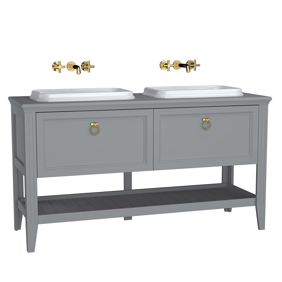 Valarte Lavabo Dolabı, Mat gri
