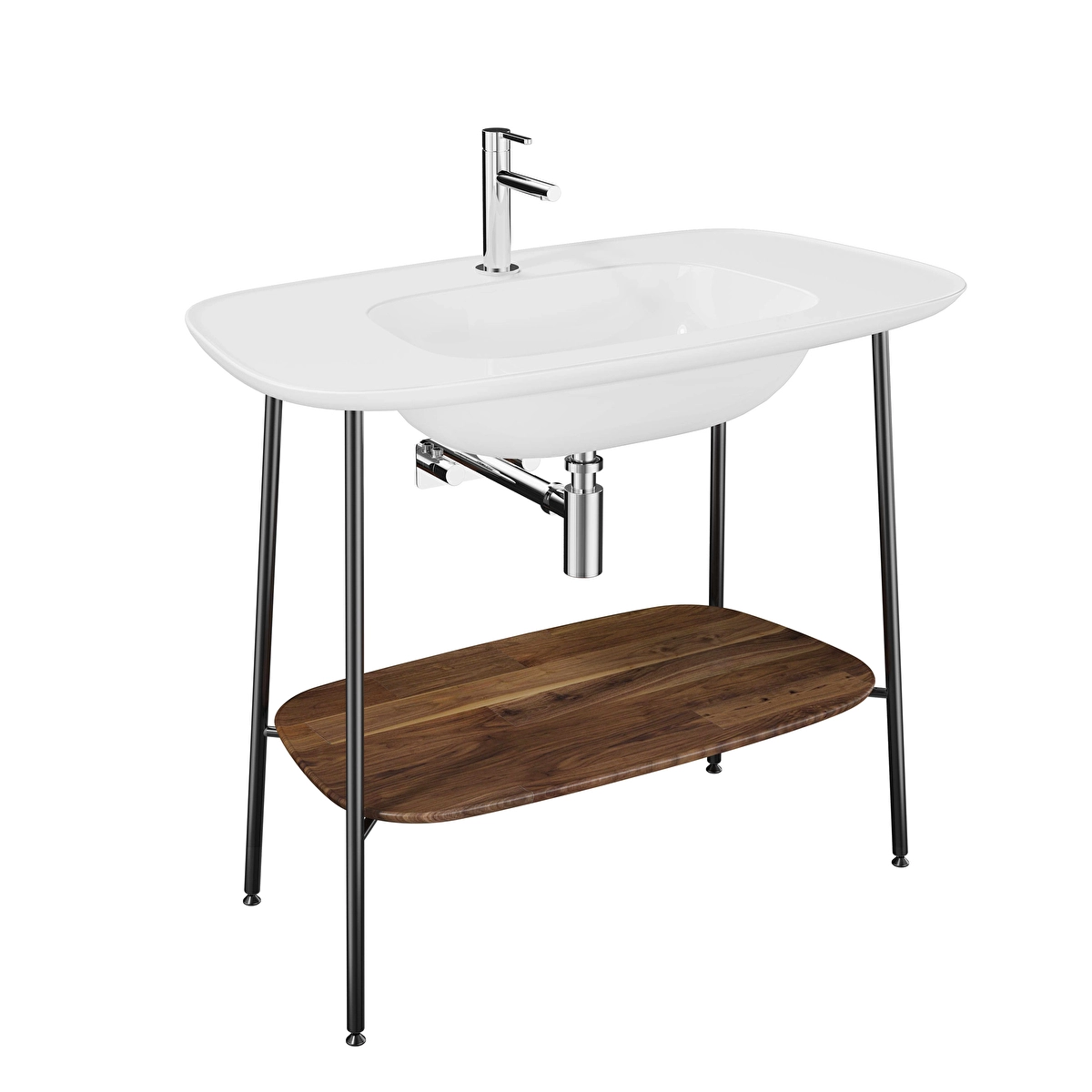 Plural Lavabo Ünitesi, Koyu Meşe