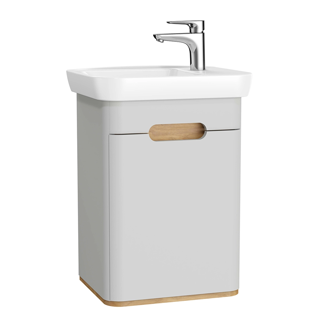 Sento Lavabo Dolabı, Mat Açık Gri
