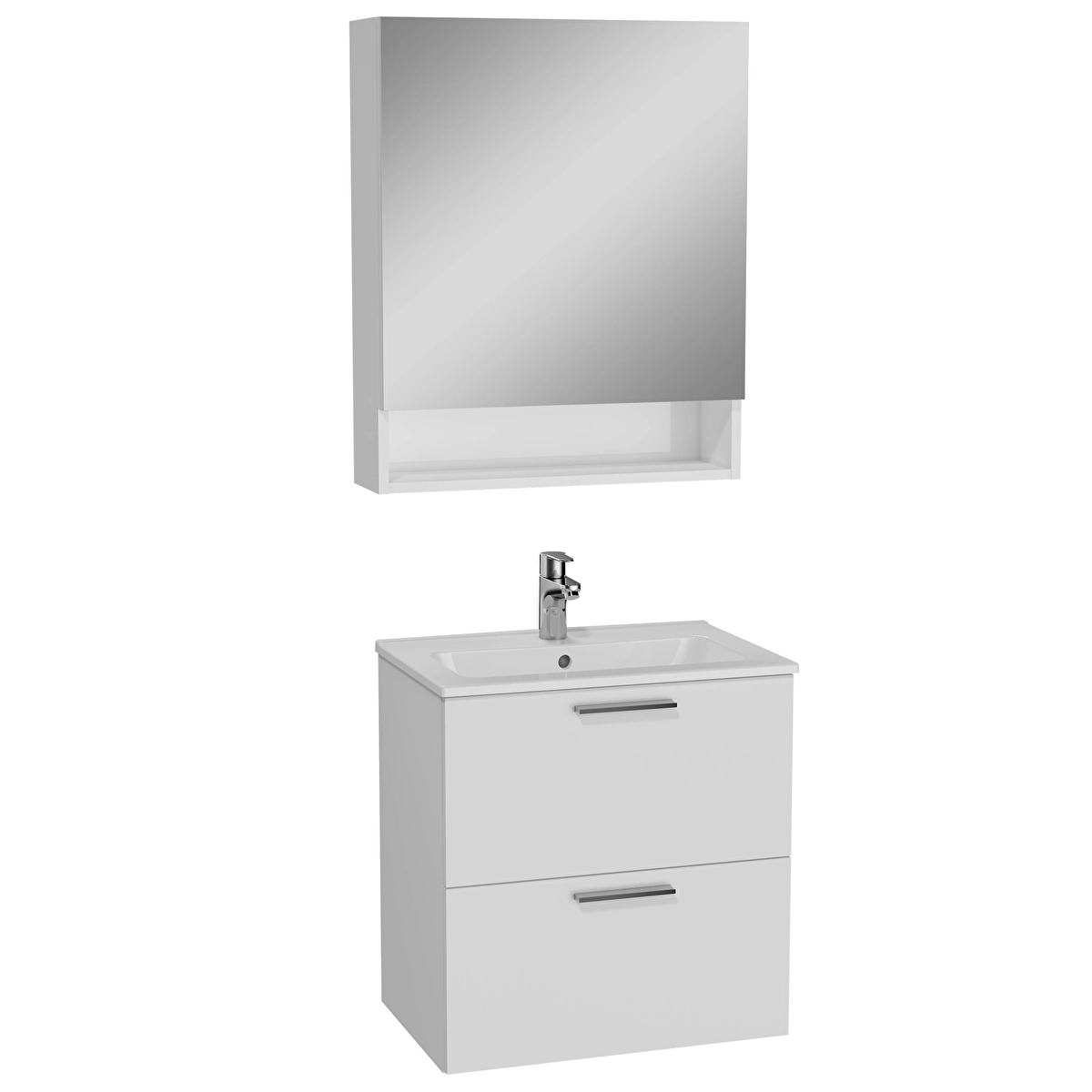 Mia Banyo Dolabı Seti, Parlak Beyaz