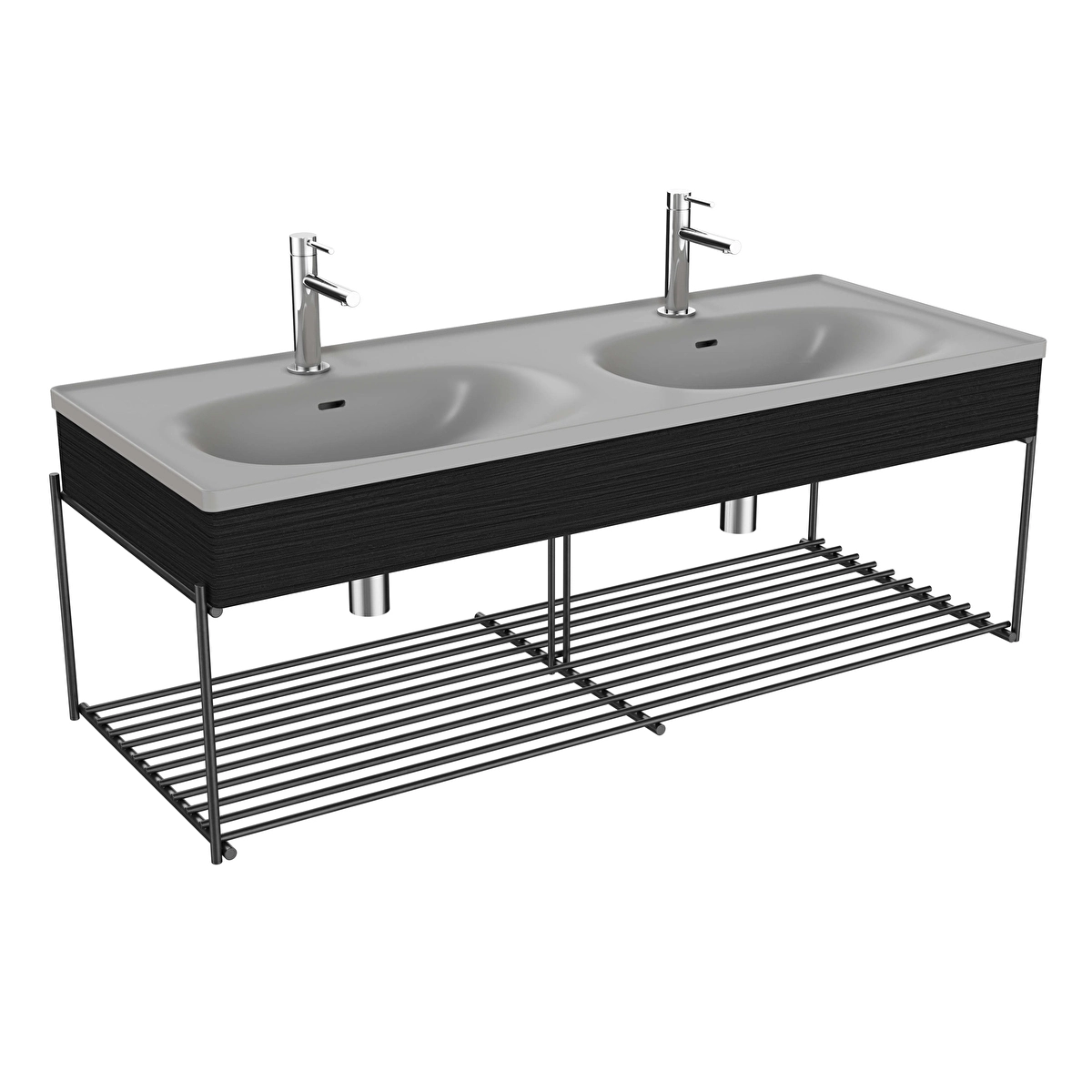 Equal Lavabo Dolabı, Hareli Siyah Meşe