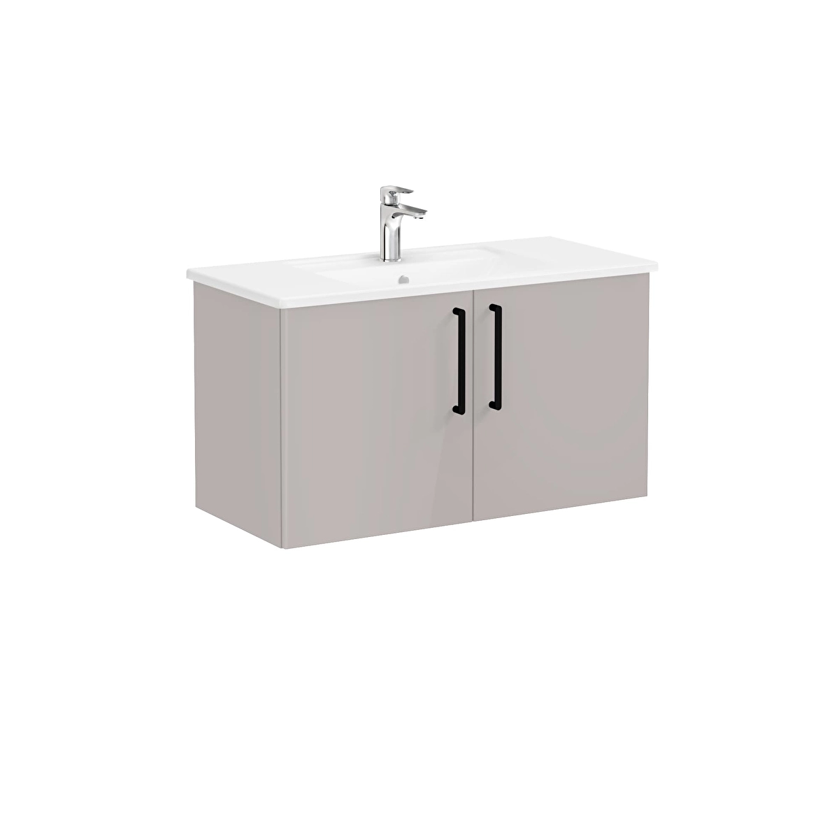 Root Flat Lavabo Dolabı, Parlak Sahra Beji