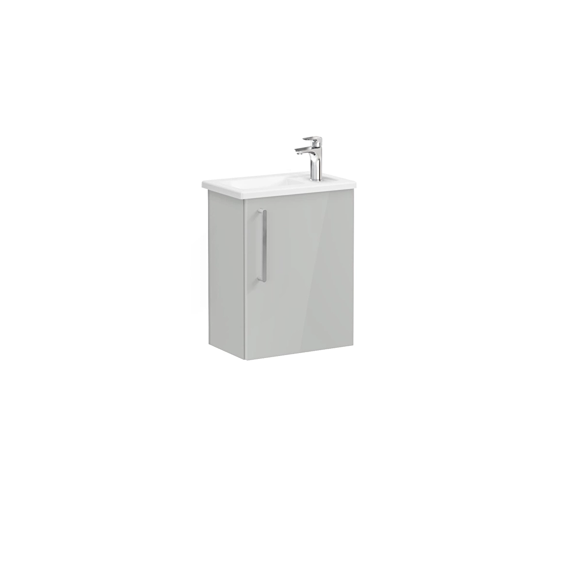 Root Flat Lavabo Dolabı, Parlak İnci Grisi