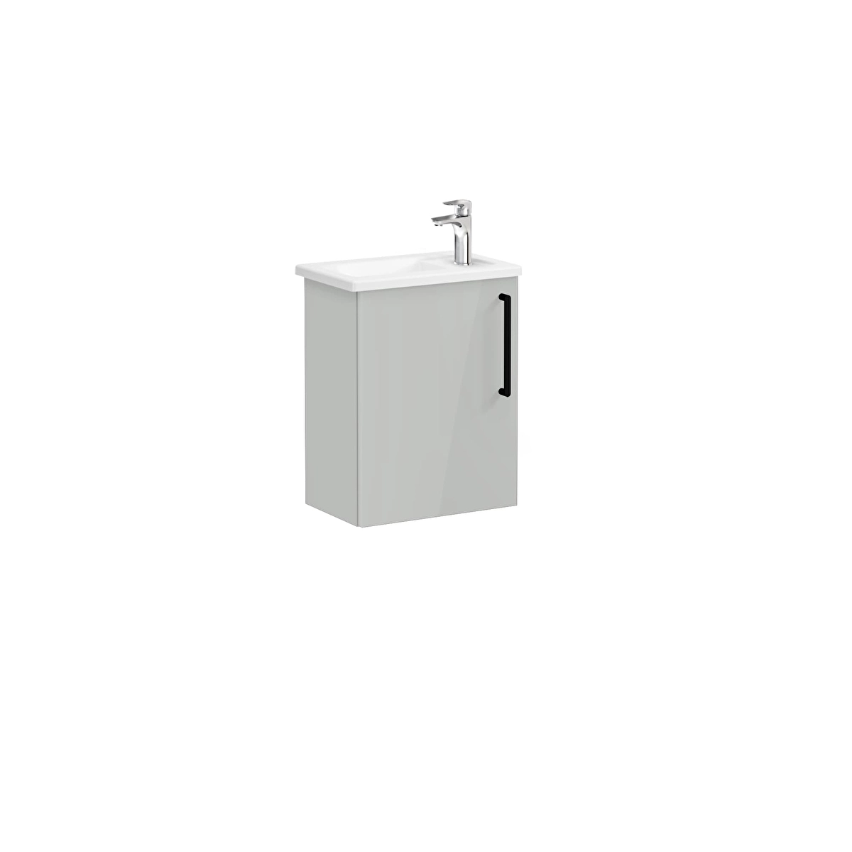 Root Flat Lavabo Dolabı, Parlak İnci Grisi