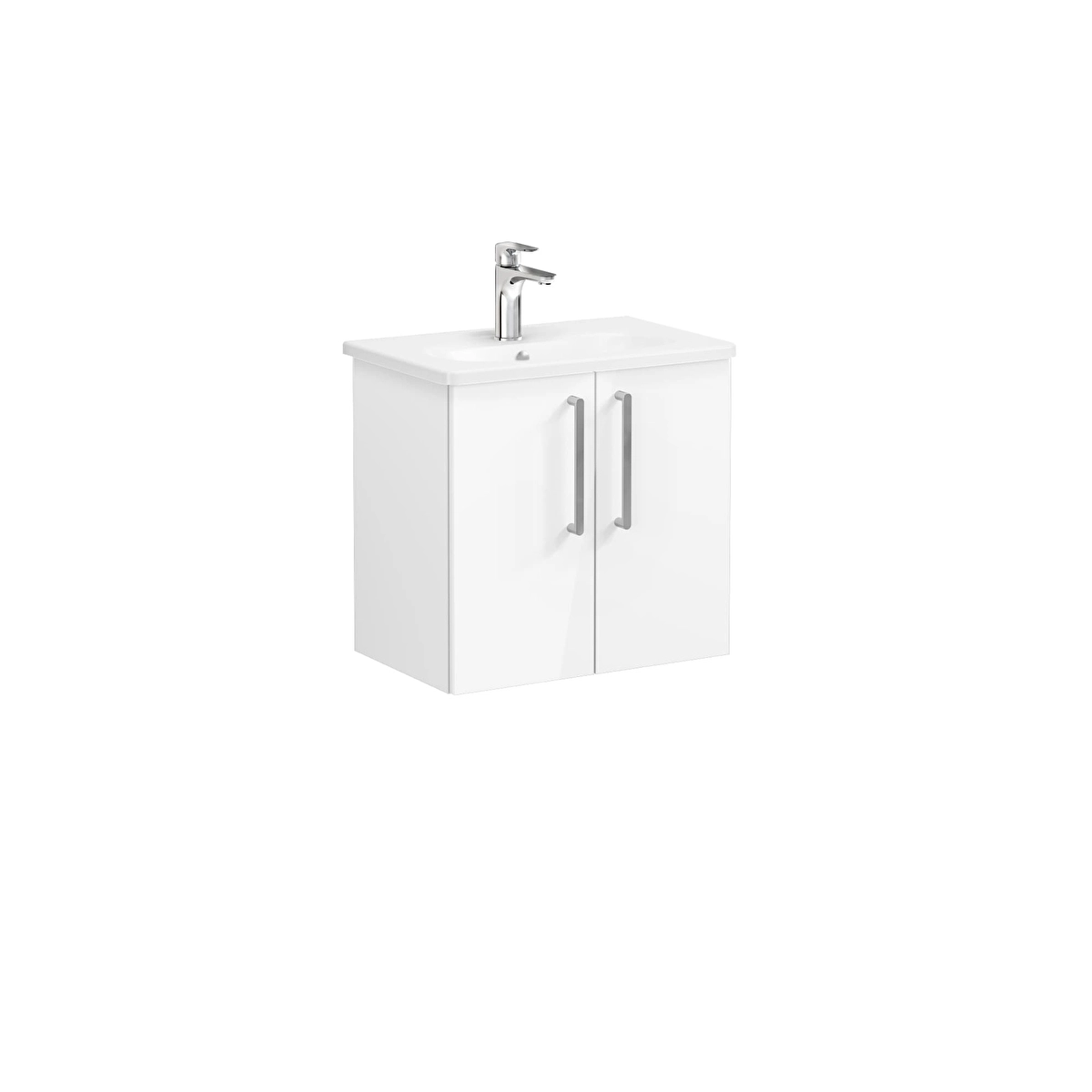 Root Flat Lavabo Dolabı, Parlak Beyaz