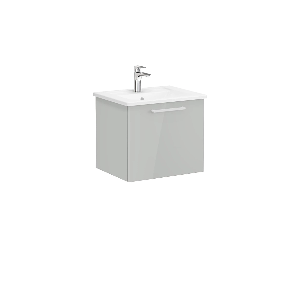 Root Flat Lavabo Dolabı, Parlak İnci Grisi