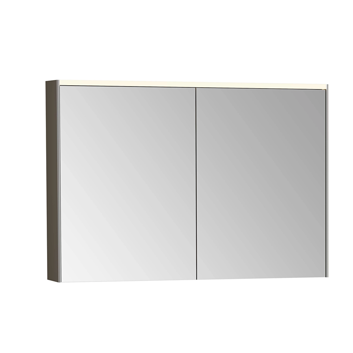 Core Aynalı Banyo Dolabı, Fırçalanmış Krom