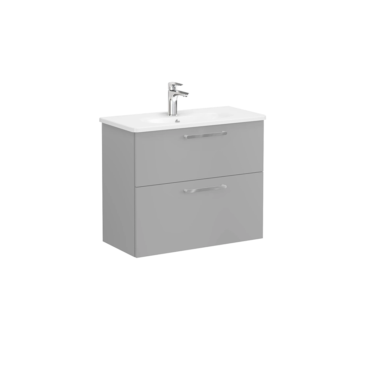 Root Flat Lavabo Dolabı, Mat Kaya Gri