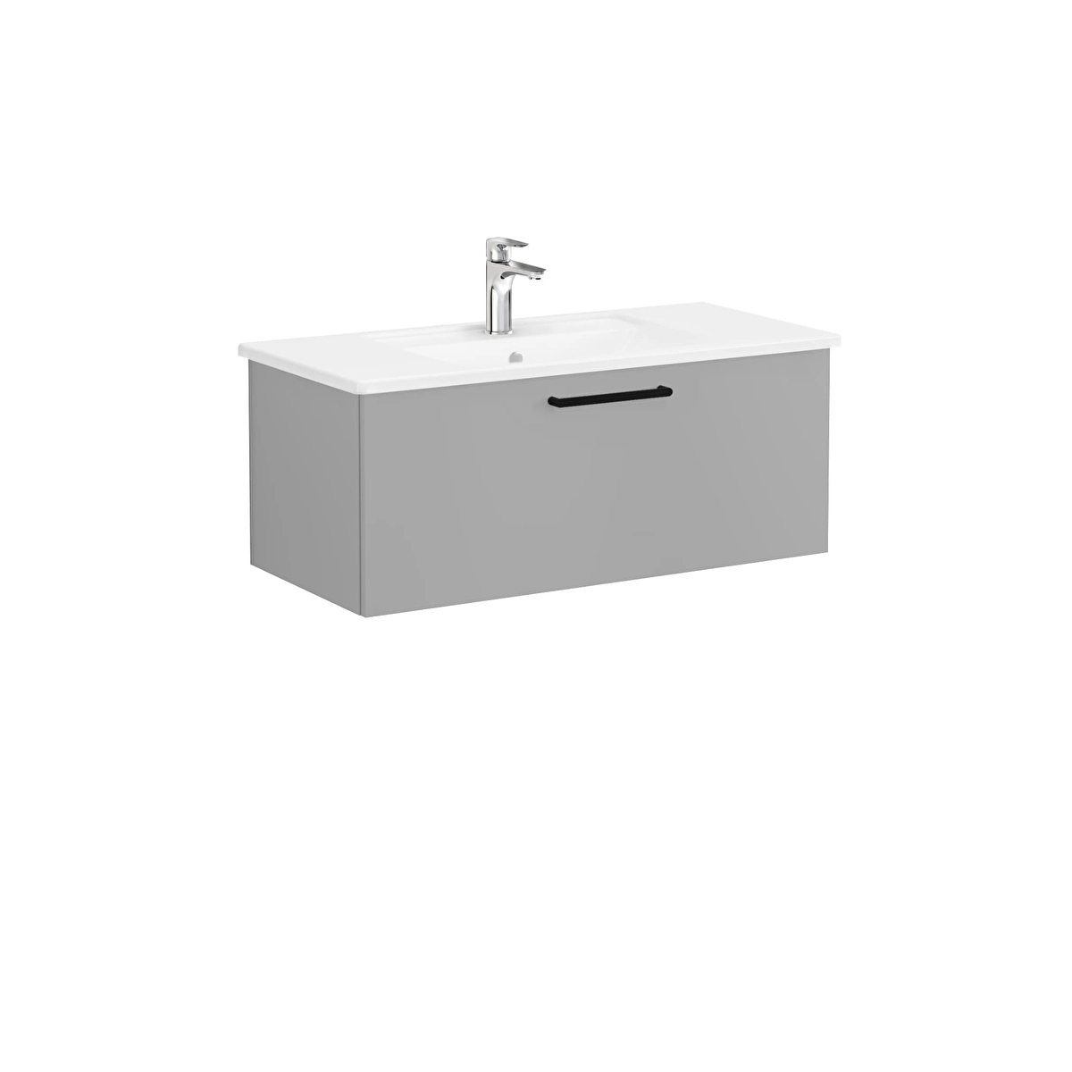 Root Flat Lavabo Dolabı, Mat Kaya Gri