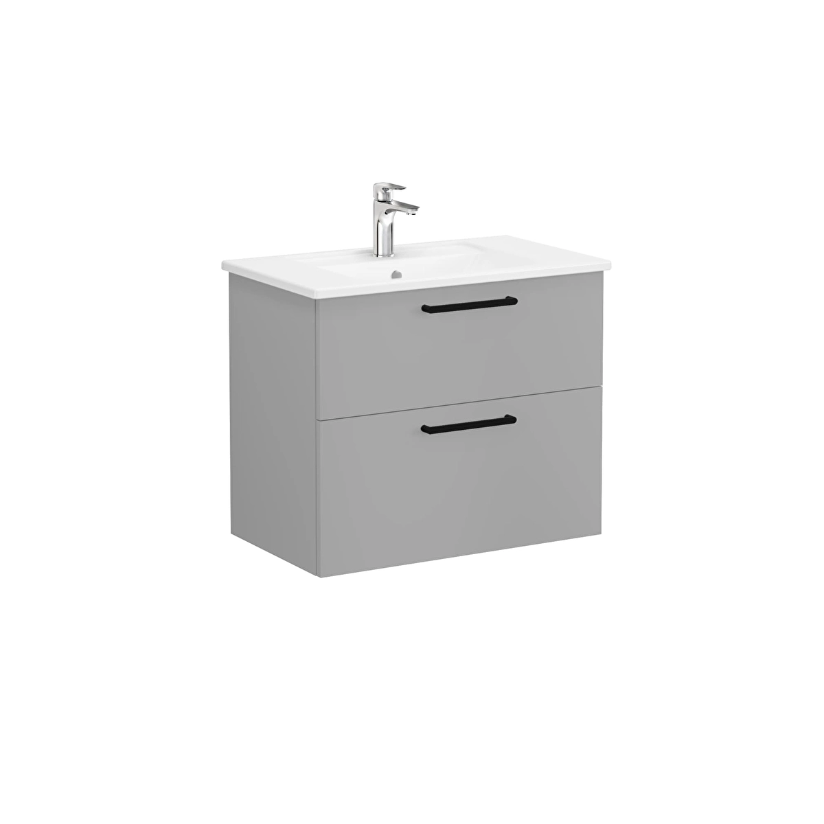 Root Flat Lavabo Dolabı, Mat Kaya Gri