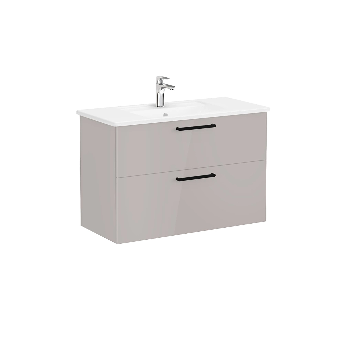 Root Flat Lavabo Dolabı, Parlak Sahra Beji