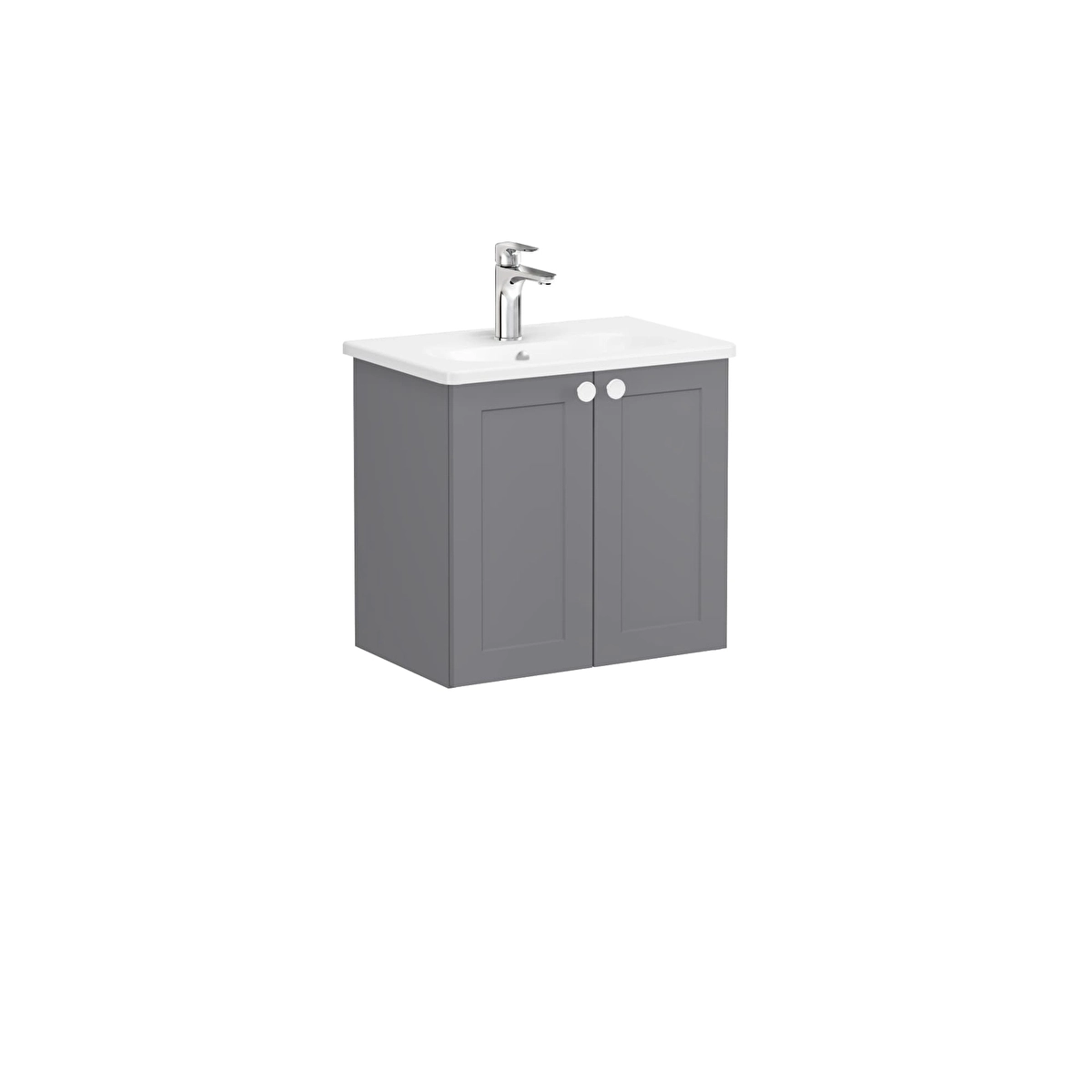 Root Classic Lavabo Dolabı, Mat gri