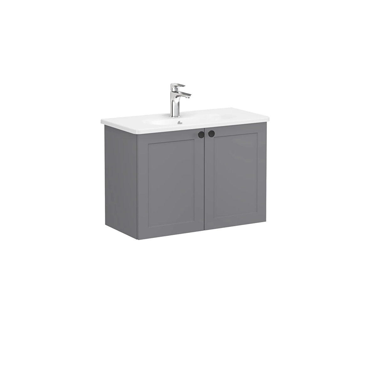 Root Classic Lavabo Dolabı, Mat gri