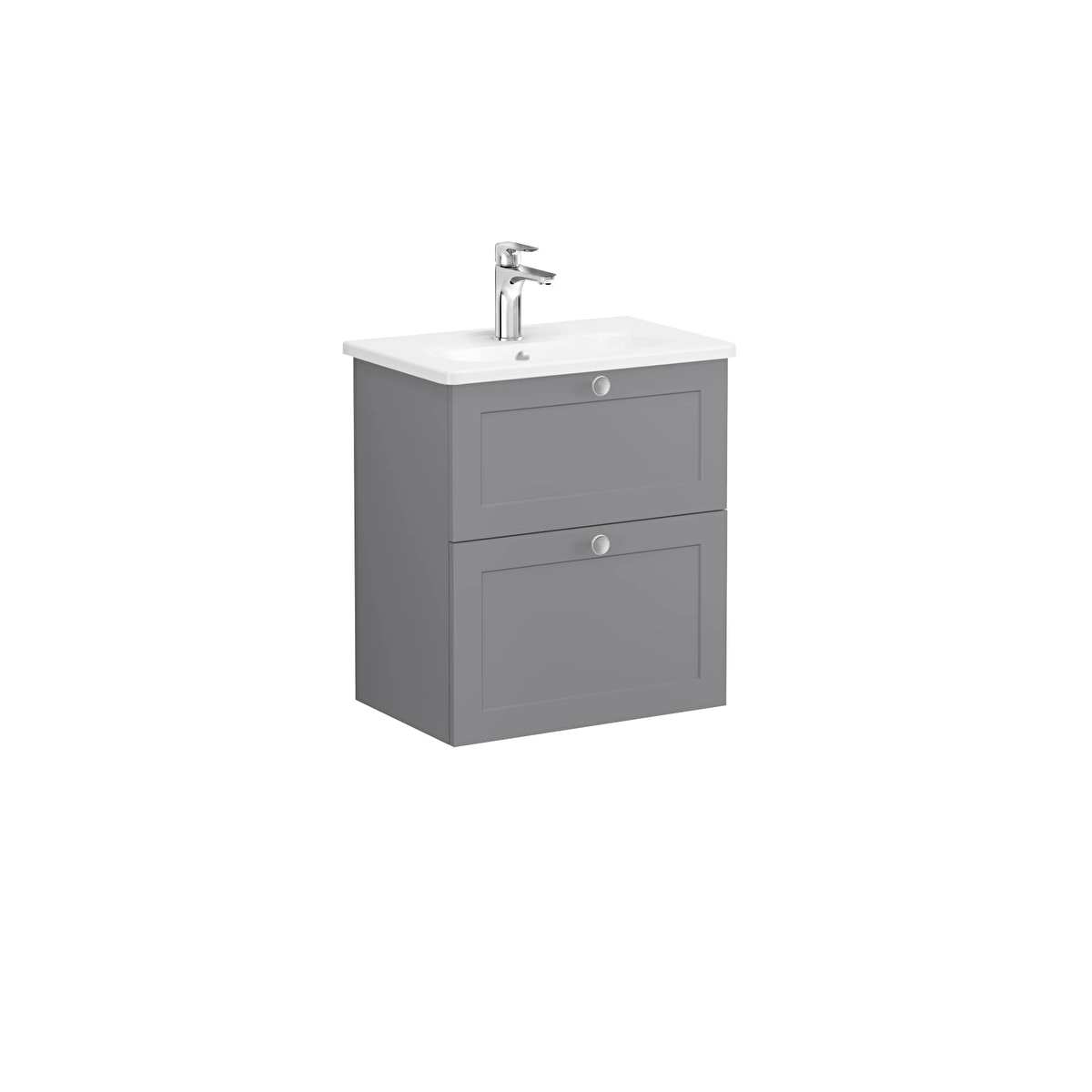 Root Classic Lavabo Dolabı, Mat gri