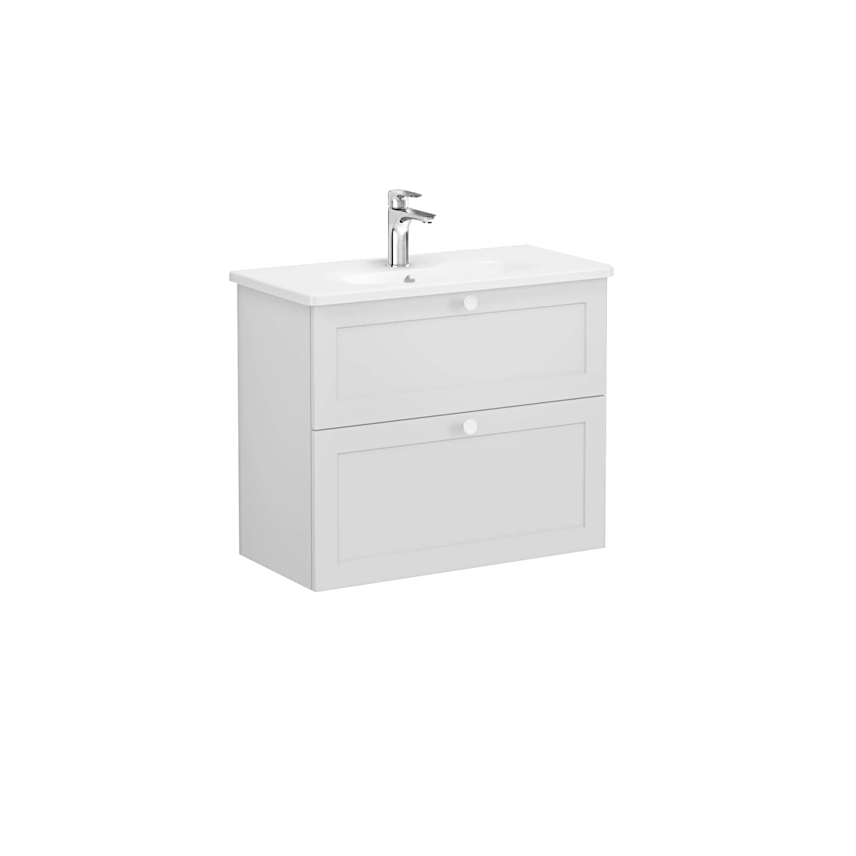 Root Classic Lavabo Dolabı, Mat Açık Gri