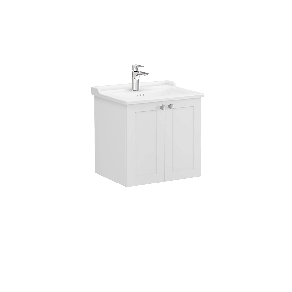 Root Classic Lavabo Dolabı, Mat Açık Gri