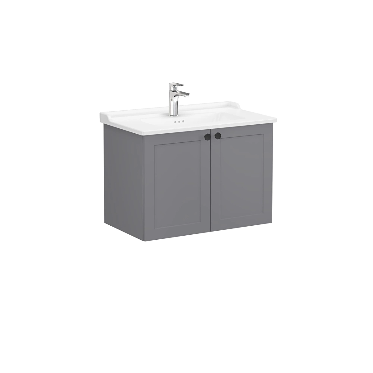 Root Classic Lavabo Dolabı, Mat gri