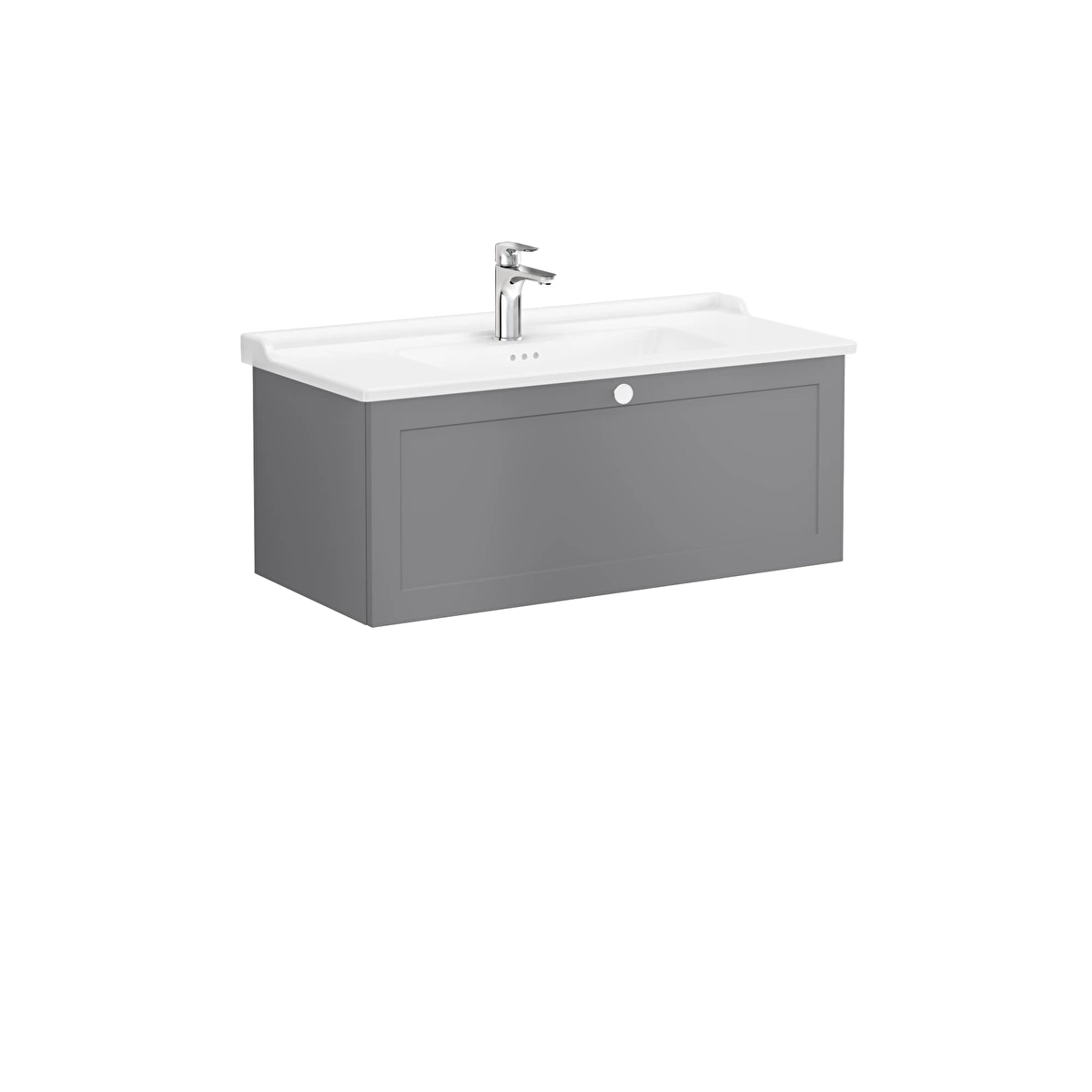 Root Classic Lavabo Dolabı, Mat gri