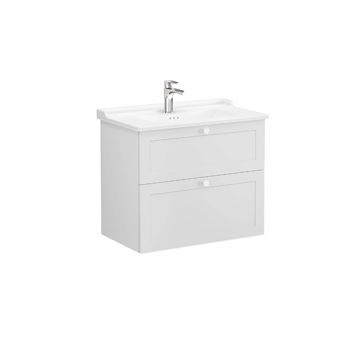 Root Classic Lavabo Dolabı, Mat Açık Gri