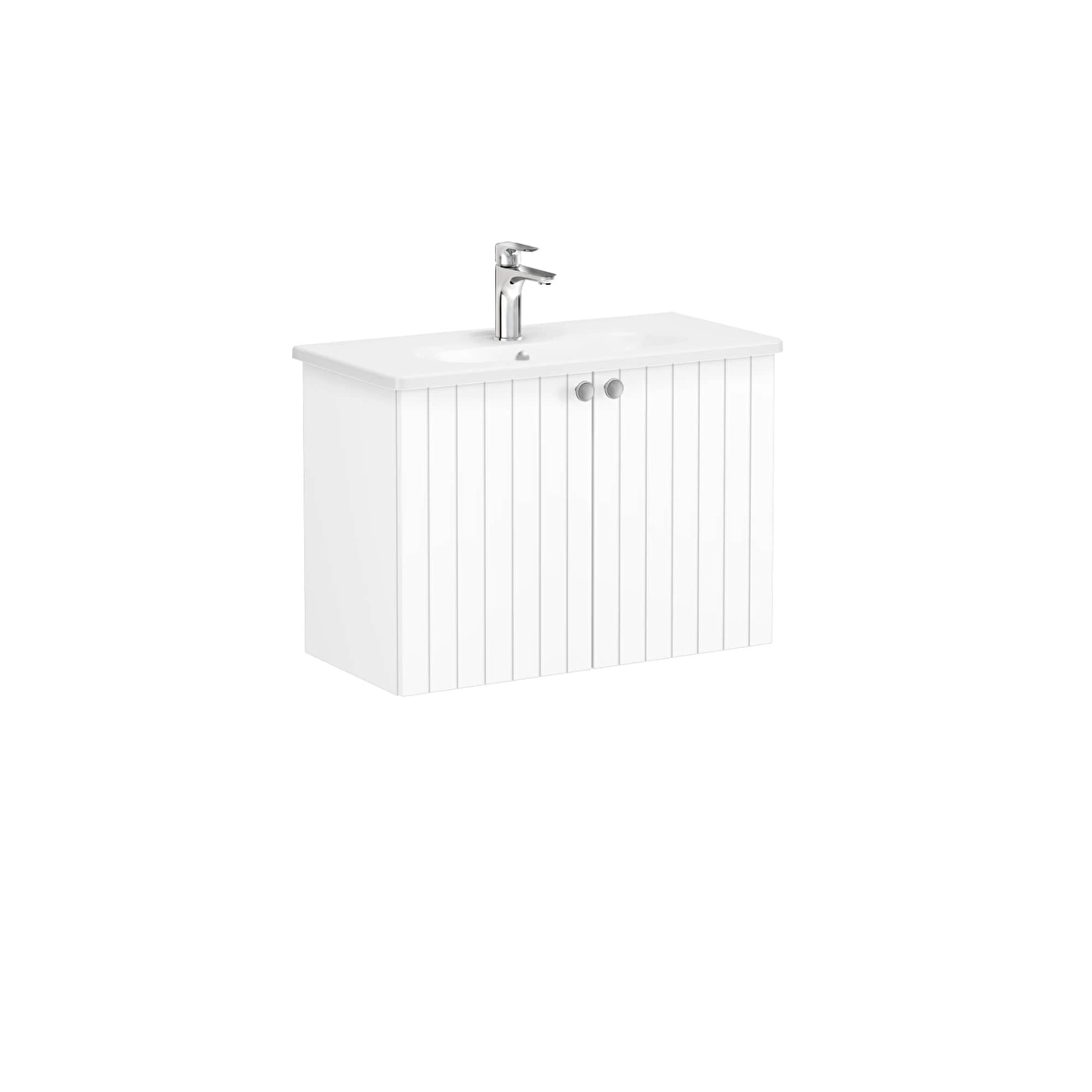 Root Groove Lavabo Dolabı, Mat Beyaz