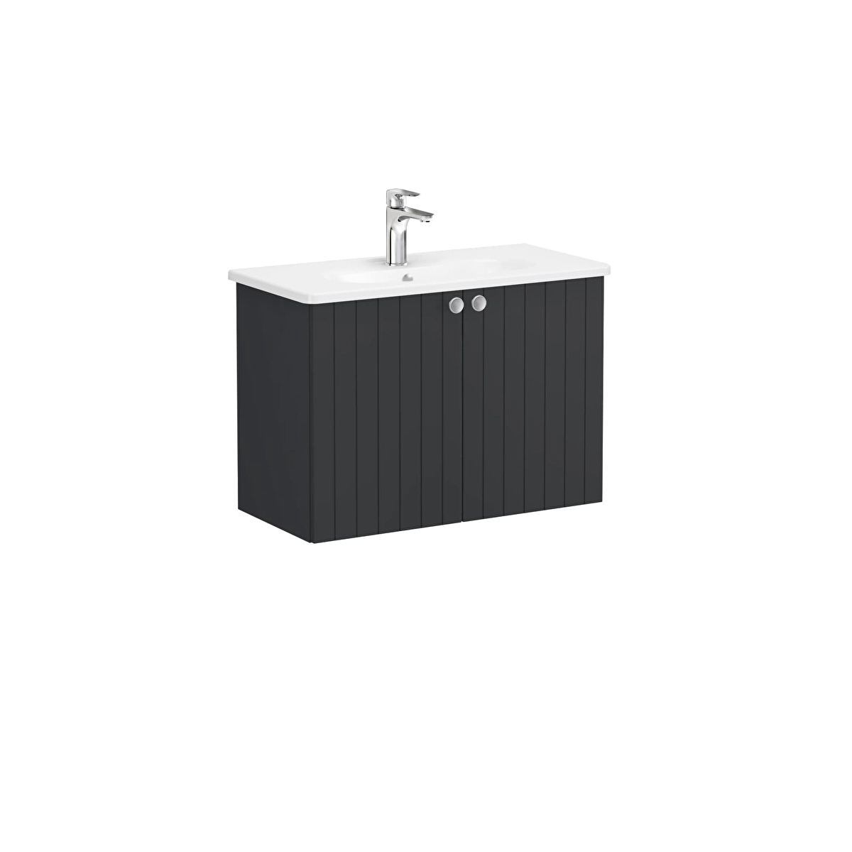 Root Groove Lavabo Dolabı, Mat Grafit
