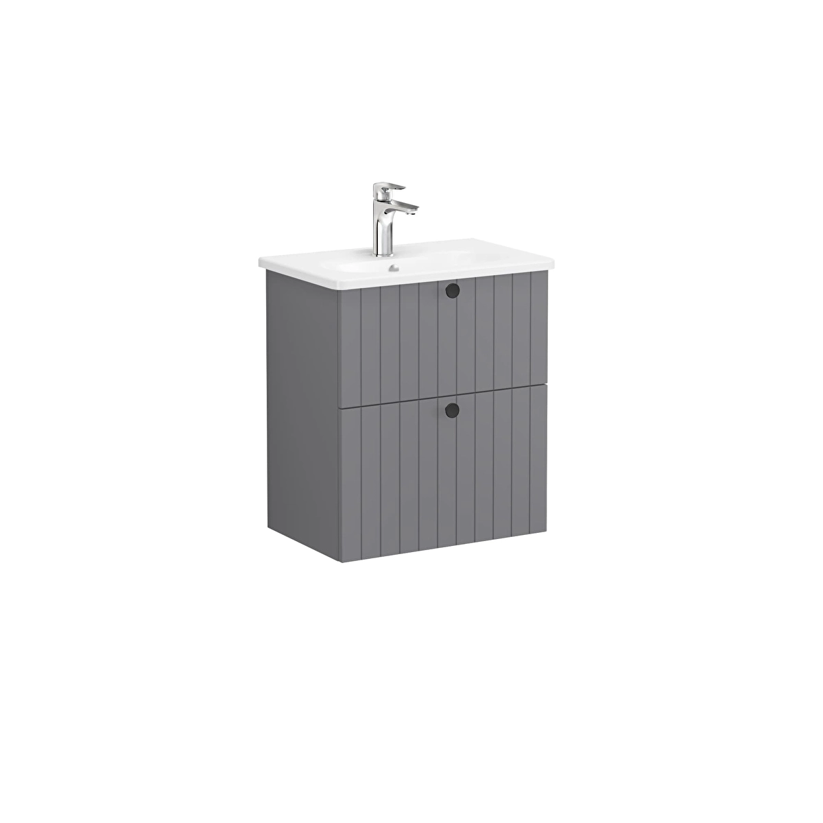 Root Groove Lavabo Dolabı, Mat gri