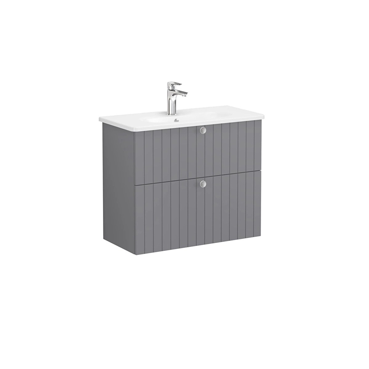 Root Groove Lavabo Dolabı, Mat gri