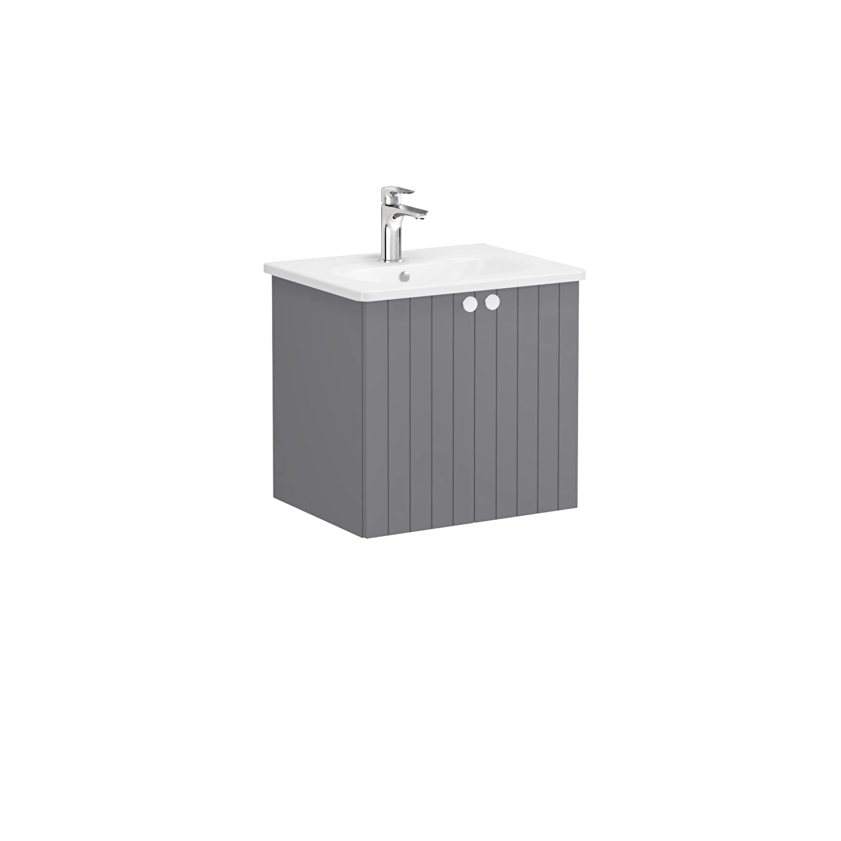 Root Groove Lavabo Dolabı, Mat gri
