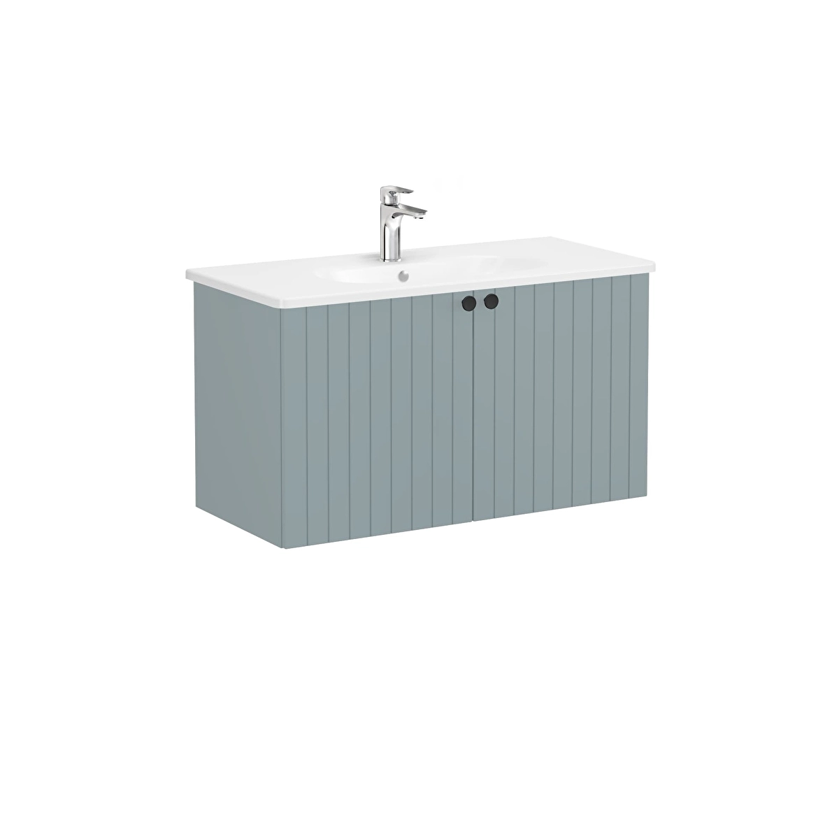 Root Groove Lavabo Dolabı, Mat Fiyord Yeşili