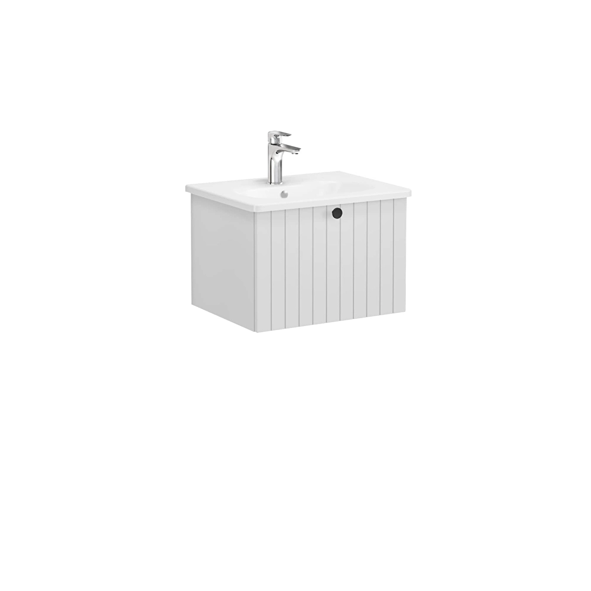 Root Groove Lavabo Dolabı, Mat Açık Gri