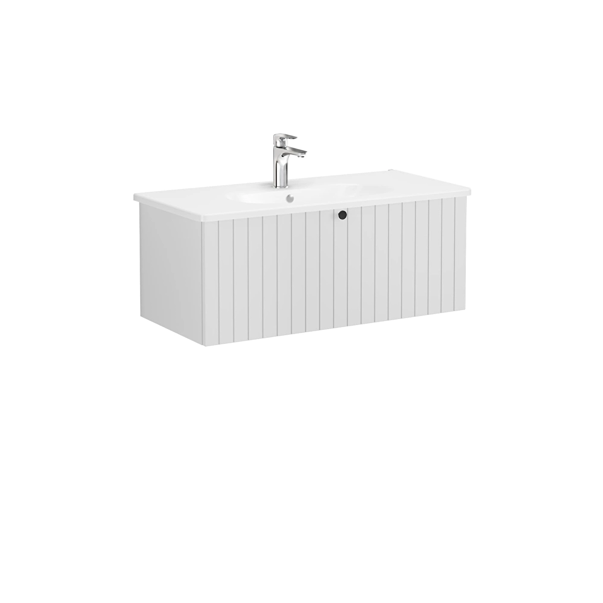 Root Groove Lavabo Dolabı, Mat Açık Gri