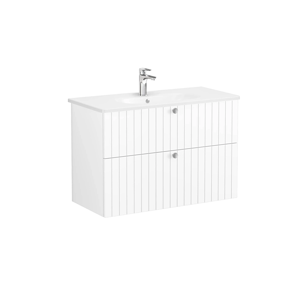 Root Groove Lavabo Dolabı, Mat Beyaz