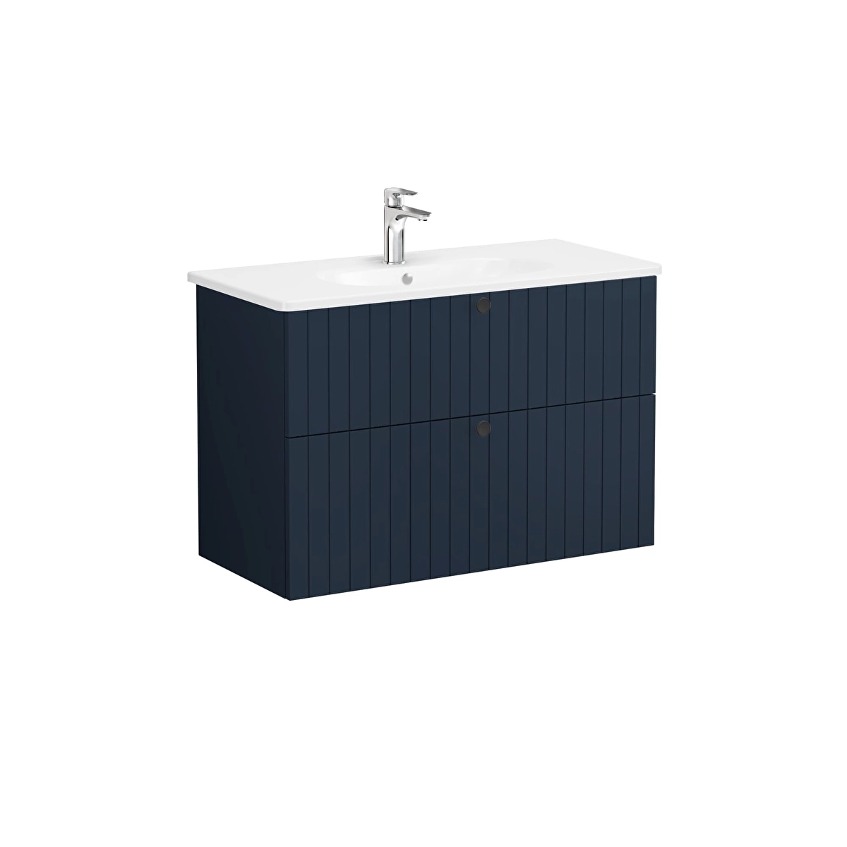 Root Groove Lavabo Dolabı, Mat Lacivert
