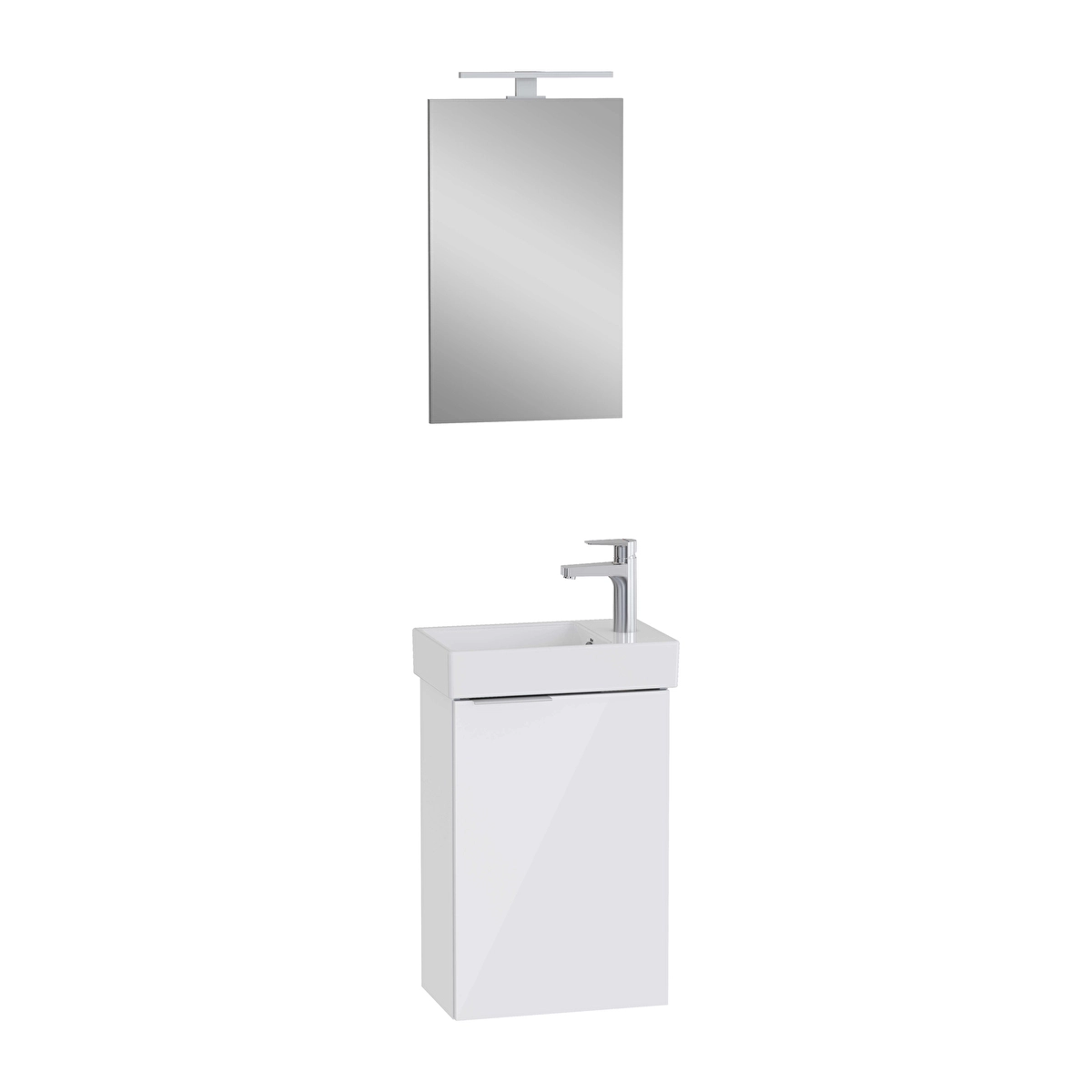 Mia Plus Square Banyo Dolabı Seti, Parlak Beyaz