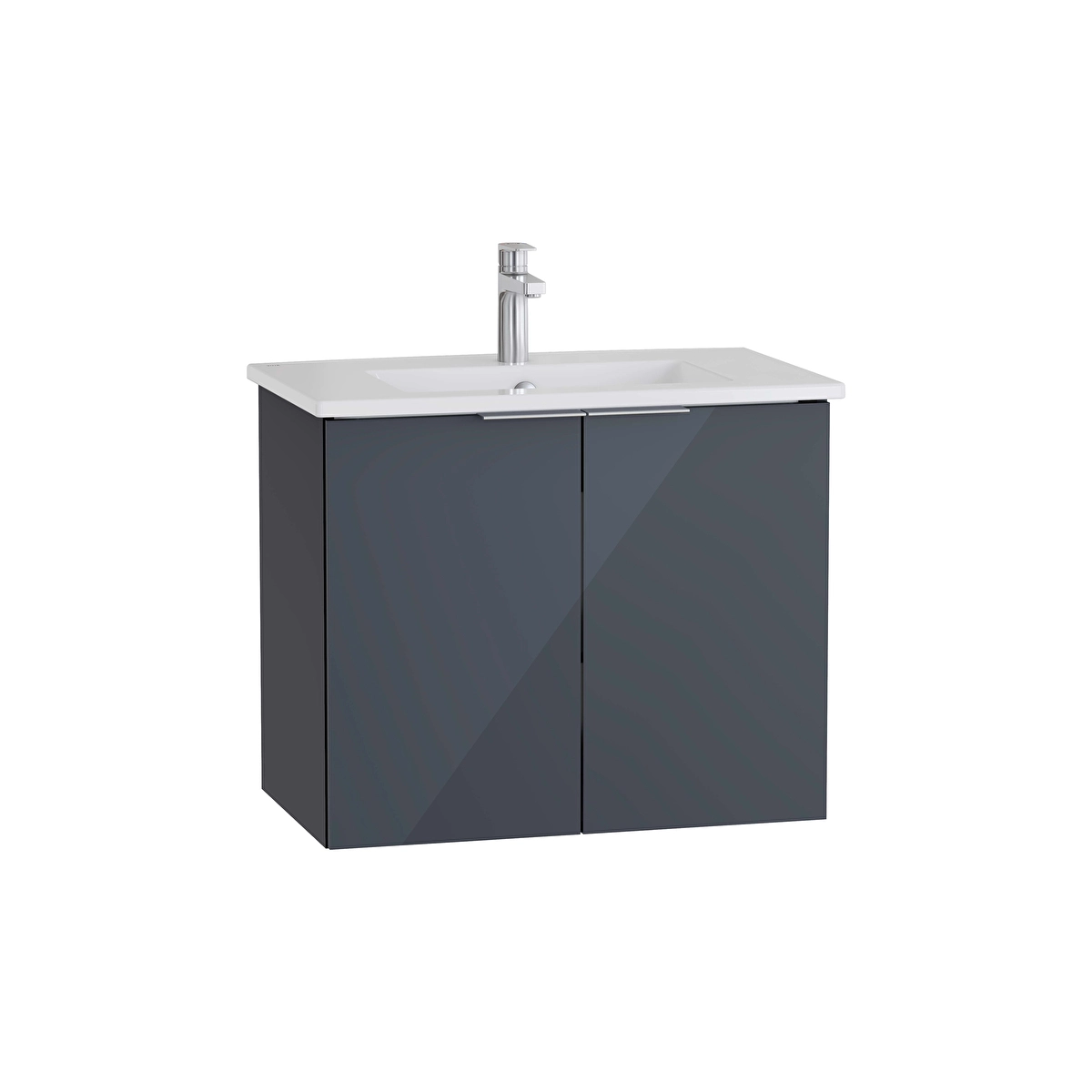 Mia Plus Square Lavabo Dolabı, Parlak Antrasit