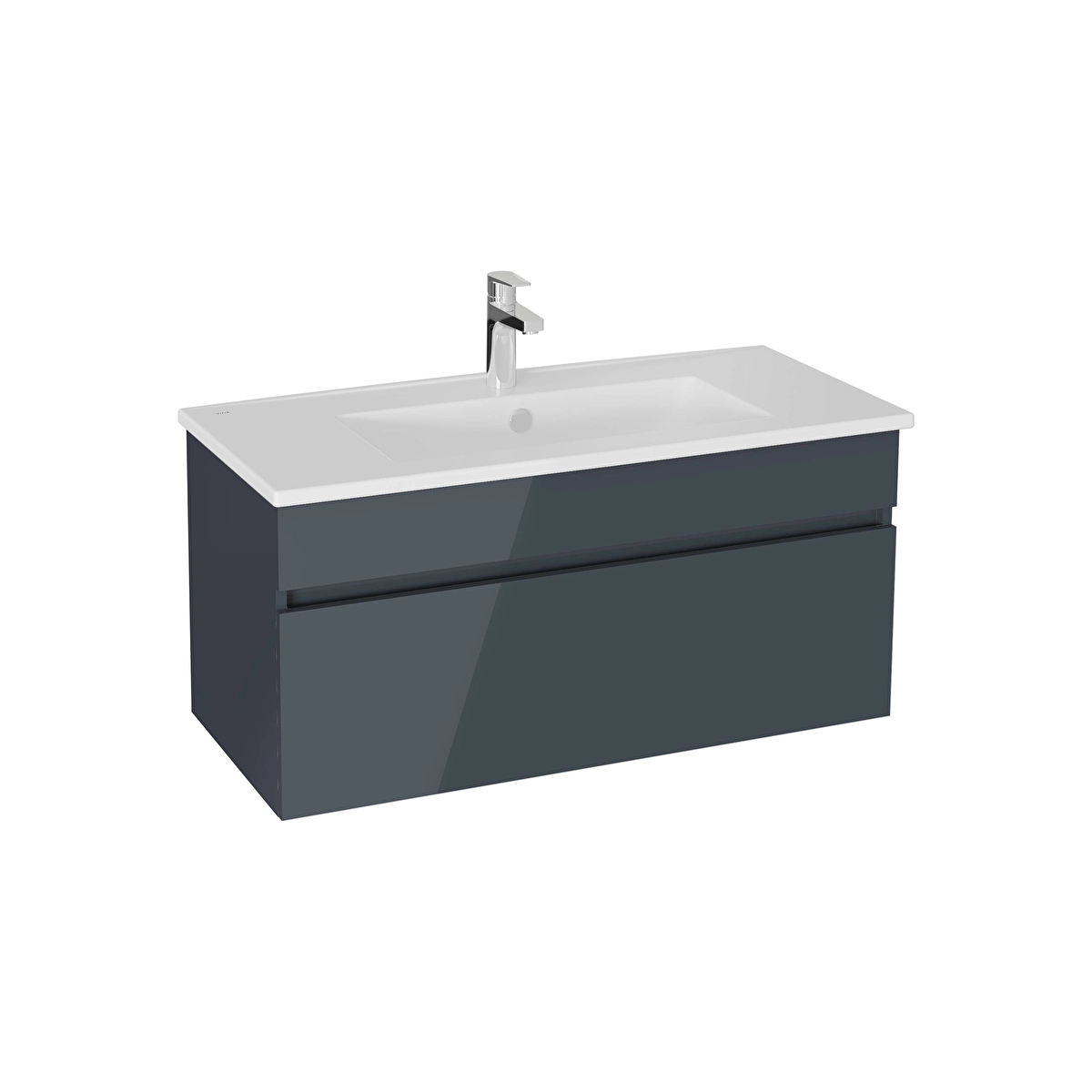 Mia Plus Square Lavabo Dolabı, Parlak Antrasit