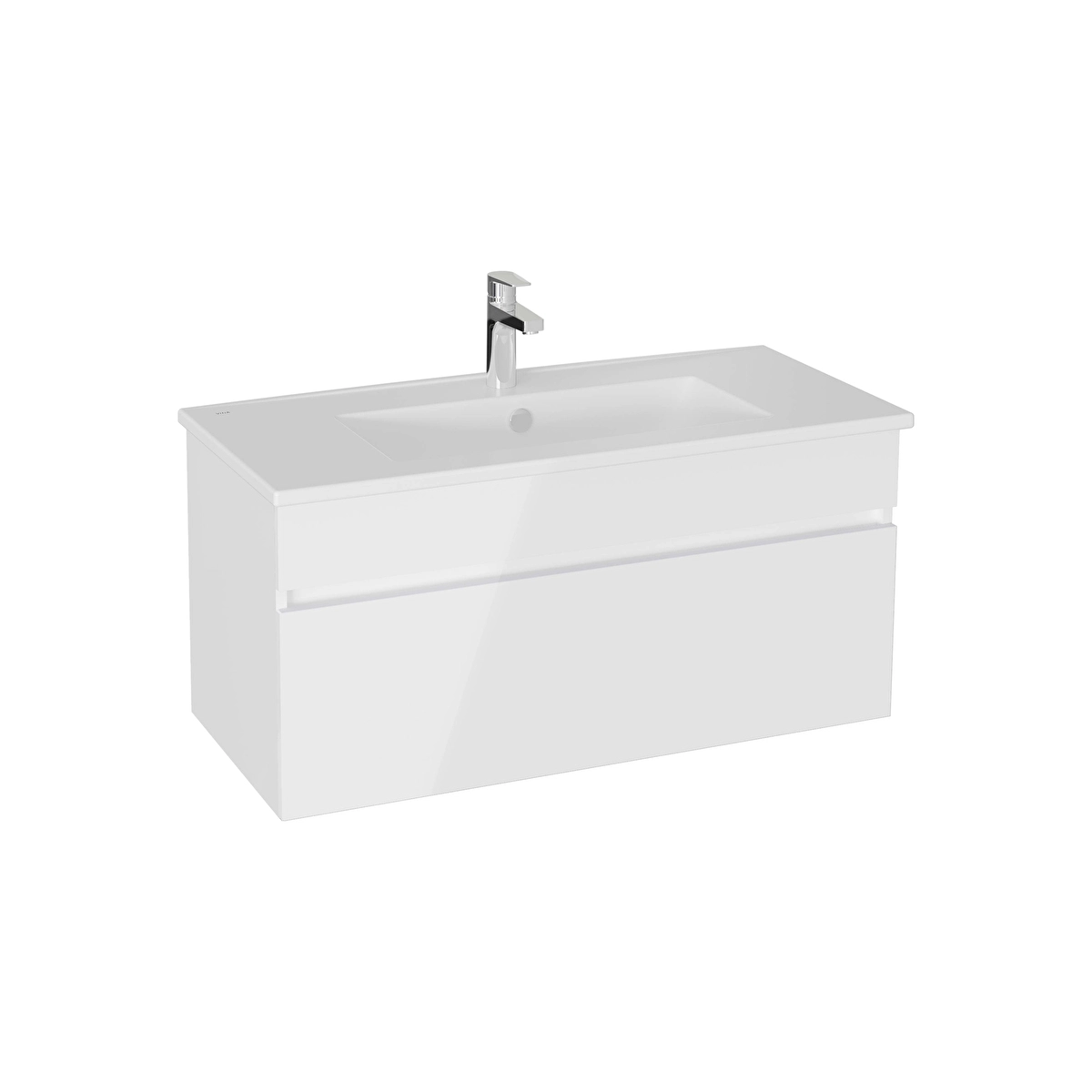 Mia Plus Square Lavabo Dolabı, Parlak Beyaz
