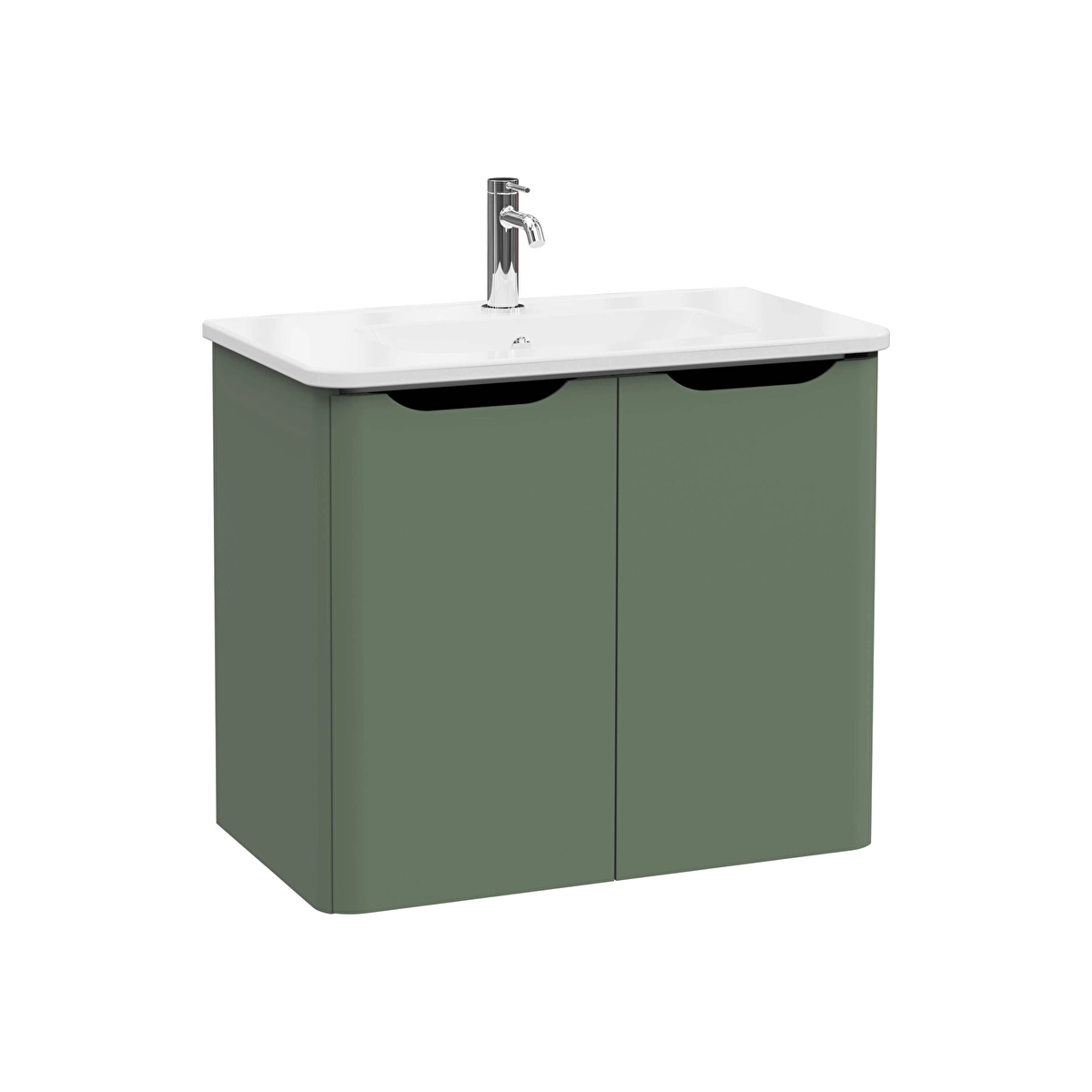 Integra Round Lavabo Dolabı, Mat Yeşil