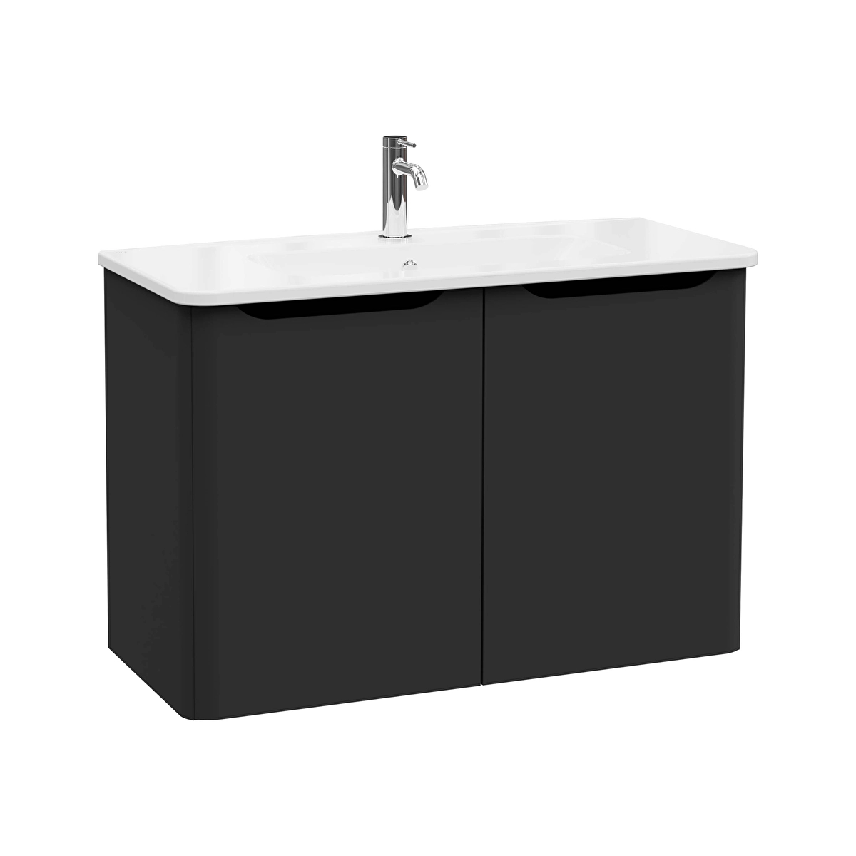 Integra Round Lavabo Dolabı, Mat Grafit